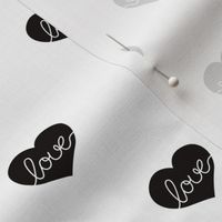 Monochrome love hearts sweet baby valentine or lovers design 