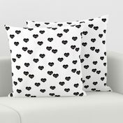 Monochrome love hearts sweet baby valentine or lovers design 