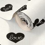 Monochrome love hearts sweet baby valentine or lovers design 