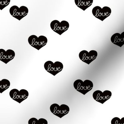 Monochrome love hearts sweet baby valentine or lovers design 