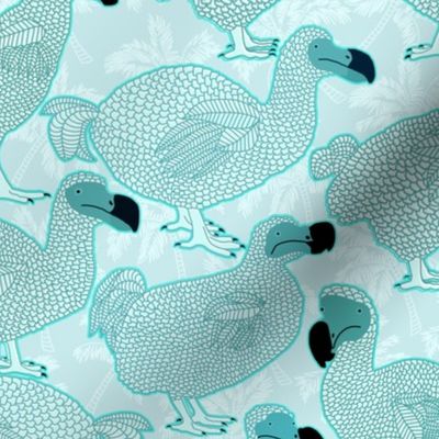 Dodos in Aqua - LARGE