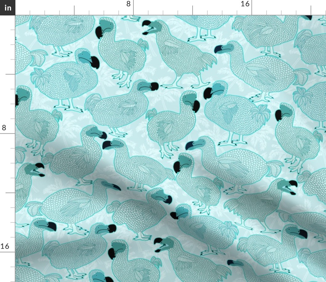 Dodos in Aqua - LARGE