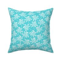 Palm Trees in Aqua - LARGE