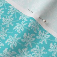 Palm Trees in Aqua - SMALL