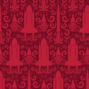 Rocket Science Damask (Red)