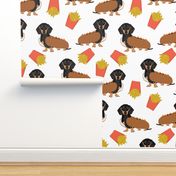 hot dog dachshund fabric funny dog fabric hot dogs and fries