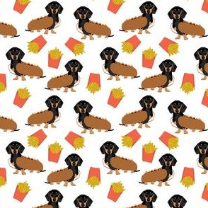 hot dog dachshund fabric funny dog fabric hot dogs and fries