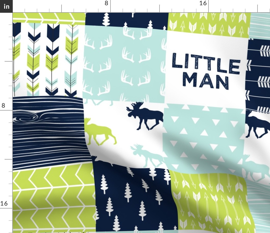 Bear Creek Patchwork Quilt Top || Little man