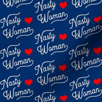 Small Nasty Woman Blue