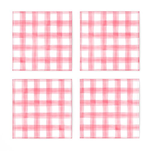 watercolor plaid || pink