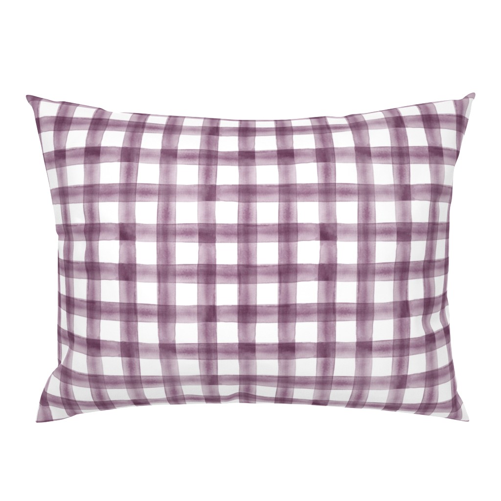 watercolor plaid || eggplant