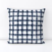 watercolor plaid || navy