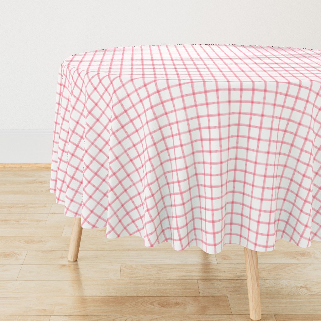 watercolor window pane plaid || pink