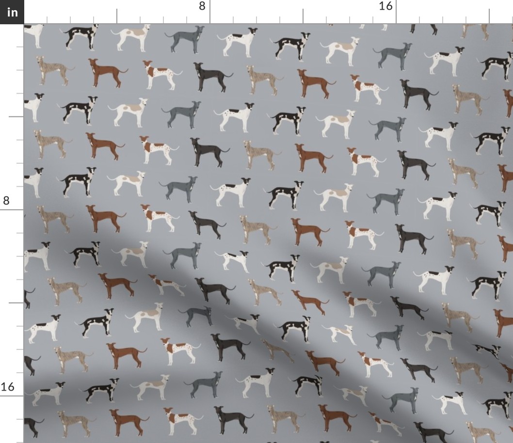 italian greyhound fabric - cute dogs coat colors and markings dog fabric design