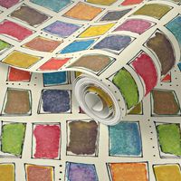 watercolor paint chip grid