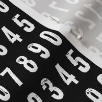 numbers on black || monochrome fabric