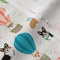 corgi hot air balloon tri colored and red corgis cute corgi fabric