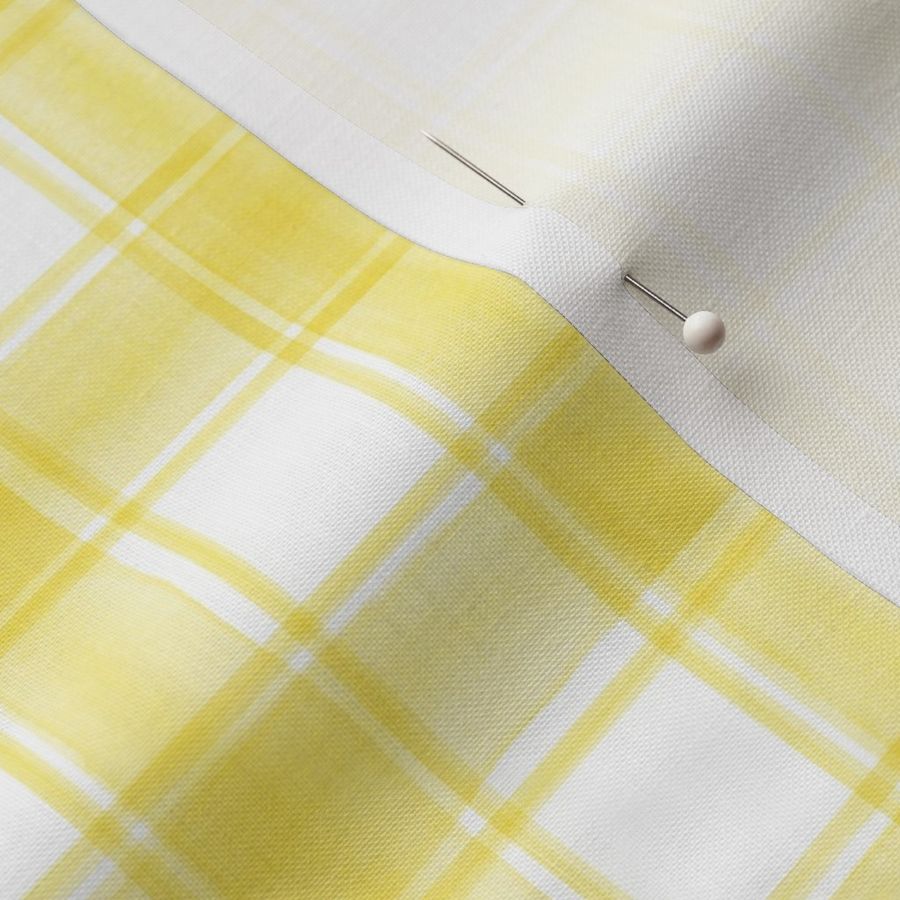 watercolor plaid || yellow double Fabric | Spoonflower