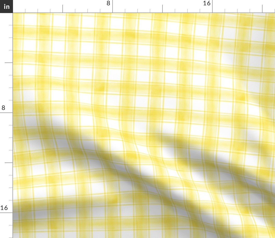 watercolor plaid || yellow double