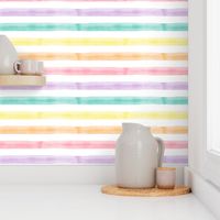 watercolor multi stripe || easter spring fabric