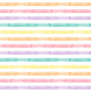 watercolor multi stripe || easter spring fabric