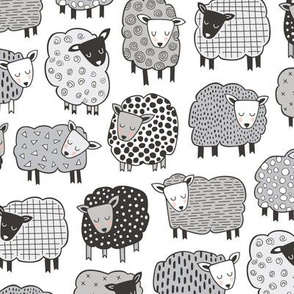 Nursery Sheep Fabric, Wallpaper and Home Decor | Spoonflower