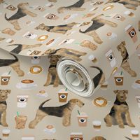 airedale terrier dog fabric cute dogs coffee dogs fabric coffee fabric