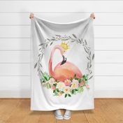 2 Yards - Floral Flamingo - 56"x72"