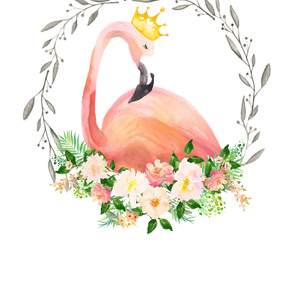 2 Yards - Floral Flamingo - 56"x72"