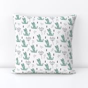 Adorable little baby bunny geometric scandinavian style rabbit for kids gender neutral black and white mint