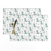 Adorable little baby bunny geometric scandinavian style rabbit for kids gender neutral black and white mint