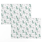 Adorable little baby bunny geometric scandinavian style rabbit for kids gender neutral black and white mint