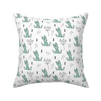 Adorable little baby bunny geometric scandinavian style rabbit for kids gender neutral black and white mint