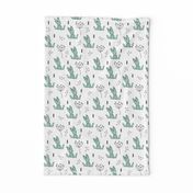 Adorable little baby bunny geometric scandinavian style rabbit for kids gender neutral black and white mint