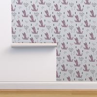 Adorable little baby bunny geometric scandinavian style rabbit for kids gender neutral black and white lilac