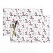 Adorable little baby bunny geometric scandinavian style rabbit for kids gender neutral black and white lilac