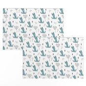 Adorable little baby bunny geometric scandinavian style rabbit for kids gender neutral black and white blue