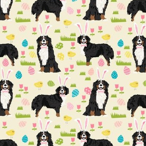 bernese mountain dog easter fabric cute spring pastel dogs design - cream