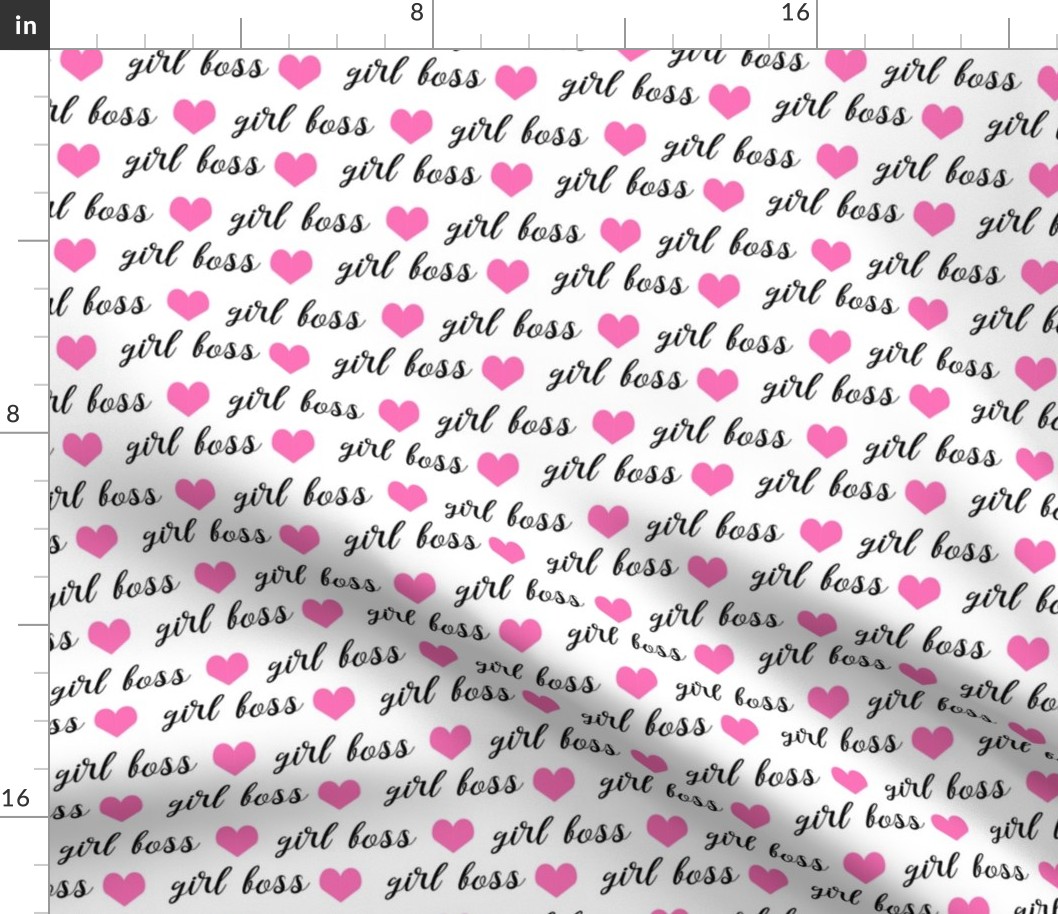 girl boss fabric heart girls design baby girl future female fabric