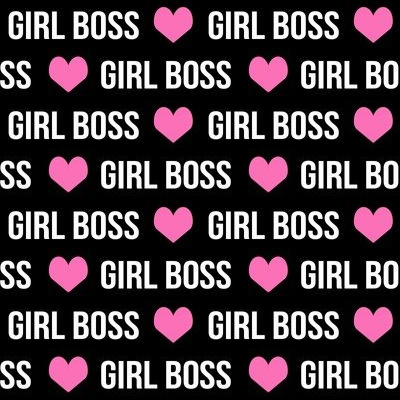 Black Girl Boss Chick Pink Fabric
