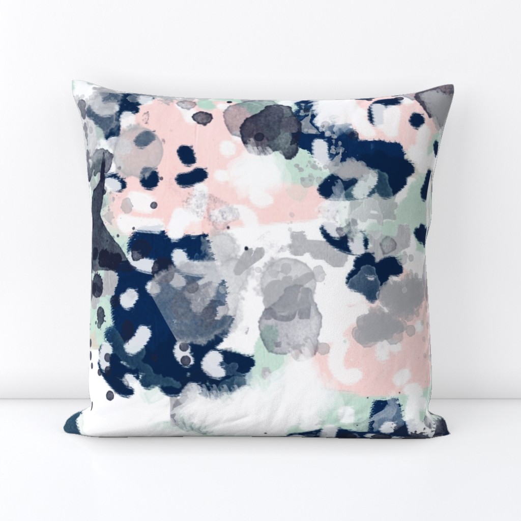 sloane abstract pink navy grey mint girls abstract fabric nursery baby