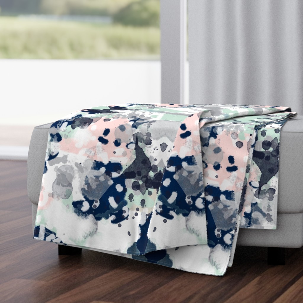 sloane abstract pink navy grey mint girls abstract fabric nursery baby