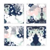 sloane abstract pink navy grey mint girls abstract fabric nursery baby