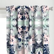 sloane abstract pink navy grey mint girls abstract fabric nursery baby