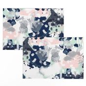 sloane abstract pink navy grey mint girls abstract fabric nursery baby