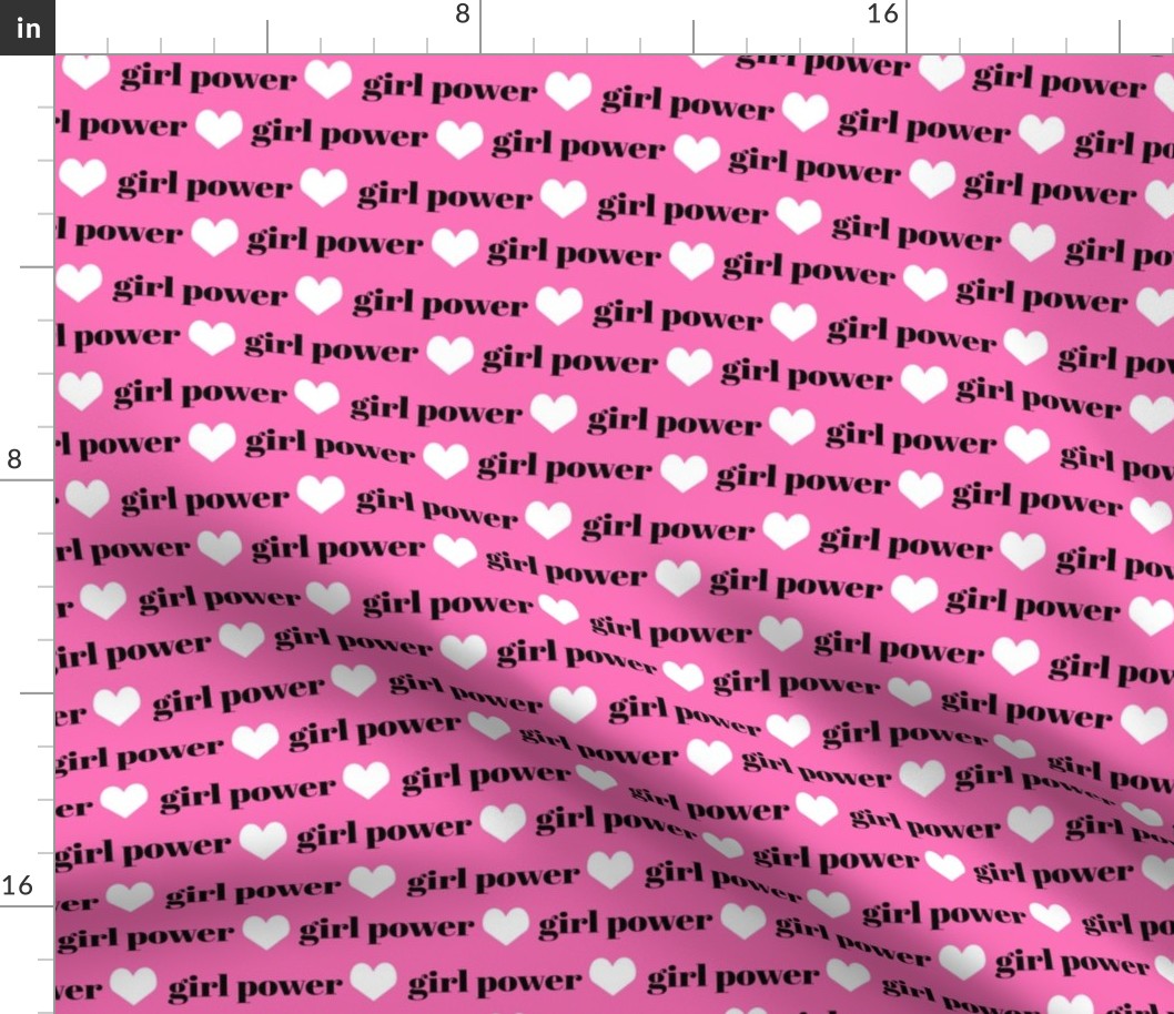 girls fabric girls text word girl power fabric