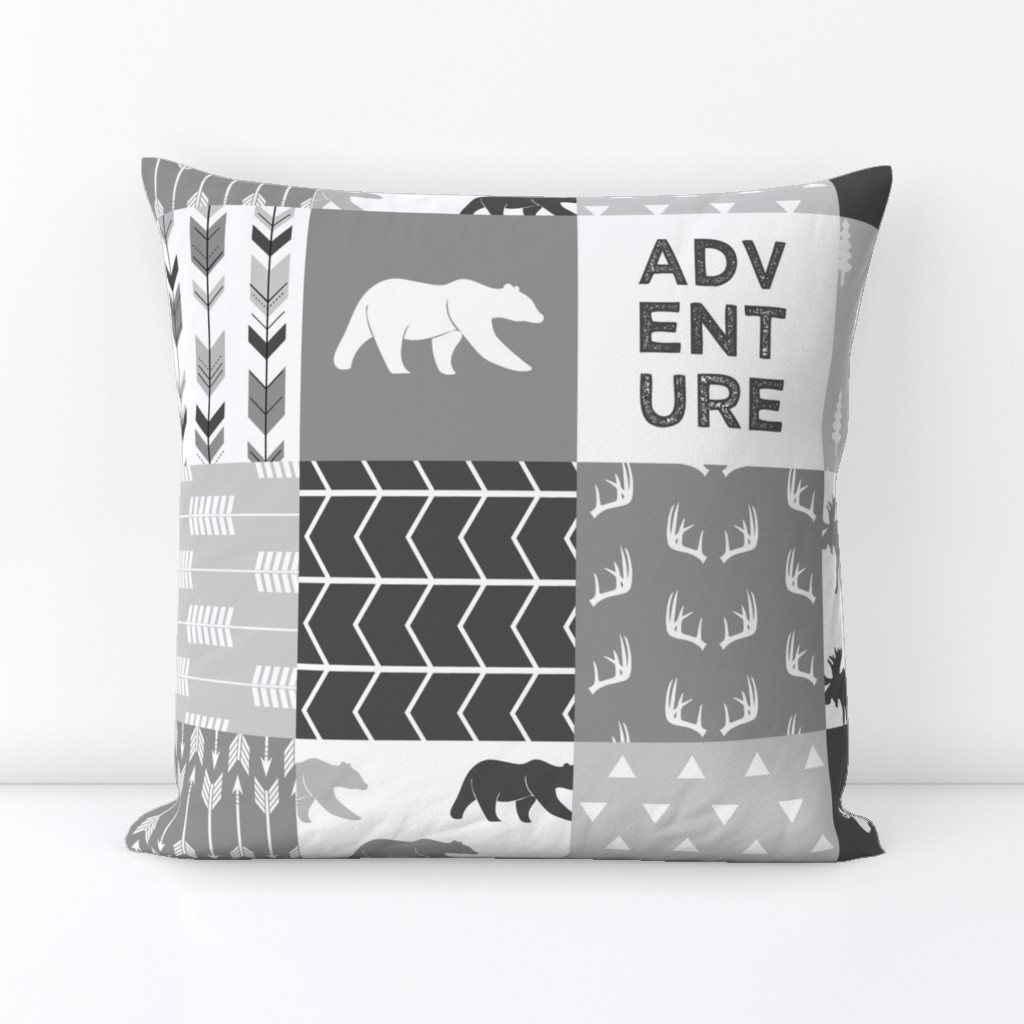 Adventure Woodland Wholecloth  || grey