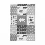 Adventure Woodland Wholecloth  || grey