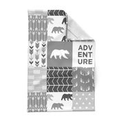 Adventure Woodland Wholecloth  || grey