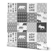 Adventure Woodland Wholecloth  || grey